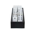 Handmade Alabaster Dominoes Set in Soapstone Box