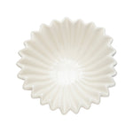 Stoneware Fluted Bowl, White, Medium