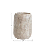 Marble Bottle Holder/Crock, Buff Color