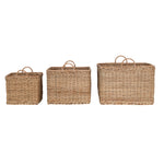 Rattan Baskets with Handles, 3 Sizes