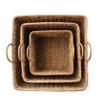 Rattan Baskets with Handles, 3 Sizes