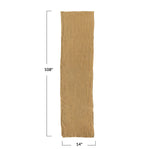 Stonewashed Linen Table Runner - Yellow,