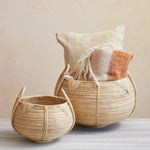 Decorative Hand-Woven Rattan Baskets, 2 Sizes