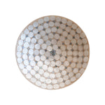 Decorative Resin & Capiz Bowl, White & Natural