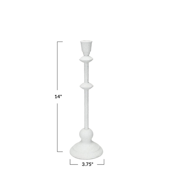 Metal Taper Holder, Sand Finish, 14"