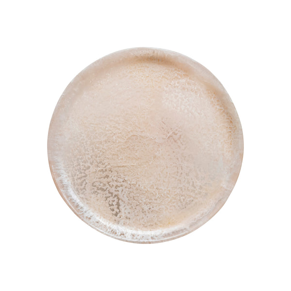 Resin Pedestal, Blush, 11" dia. x 3.5" H