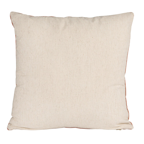 Embroidered Tufted Palm Trees Velvet Pillow, 18" x 18"
