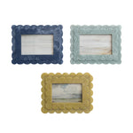 4" x 6" Scalloped Photo Frame, 3 Colours