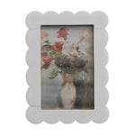 White Scalloped Photo Frame, 4" x 6"