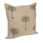 Linen Palm Printed Pillow, 24" x 24"