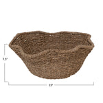 Rattan Ruffled Bowl, 15" Dia