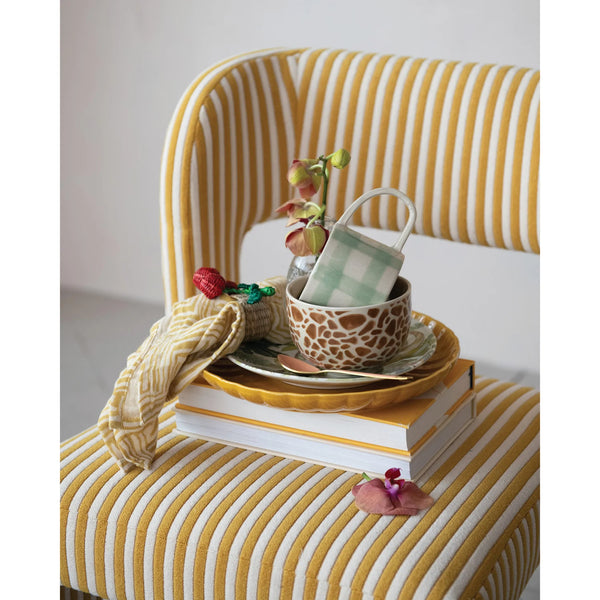 Hand-Painted Stoneware Mug, 2 Colours