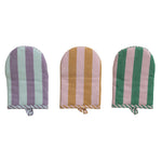Woven Cotton Striped Oven Mitt, 3 Colours, Sold Separately