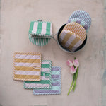 Woven Cotton Striped Oven Mitt, 3 Colours, Sold Separately