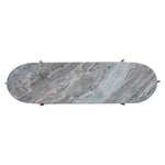 Oval Decorative Marble Tray with Stand, 32"W