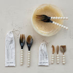 Natural Horn Cheese Knives, S/3