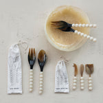 Natural Horn Salad Servers, S/2