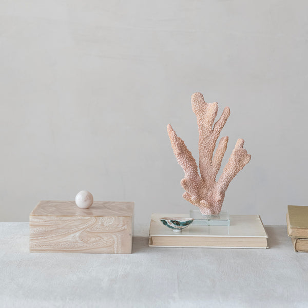 Marbled Resin MDF Box - Pearlized Finish