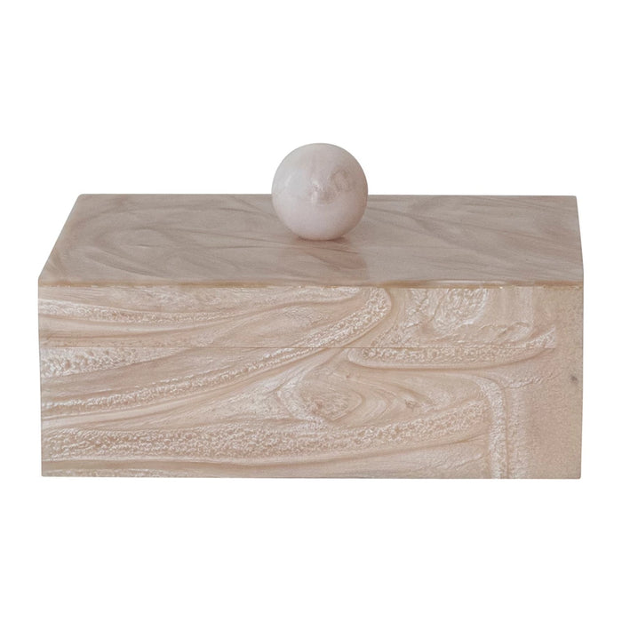 Marbled Resin MDF Box - Pearlized Finish