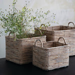 Hand-Woven Water Hyacinth Nesting Baskets, 3 Sizes