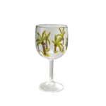 Acrylic Stemmed Wine Glass with Palm Trees, 16 oz.