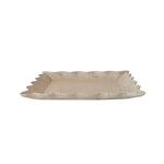 Mango Wood Scalloped Tray, 21.75"Dia