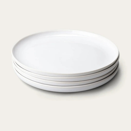 Pearl White Dinner Plates, Set of 4