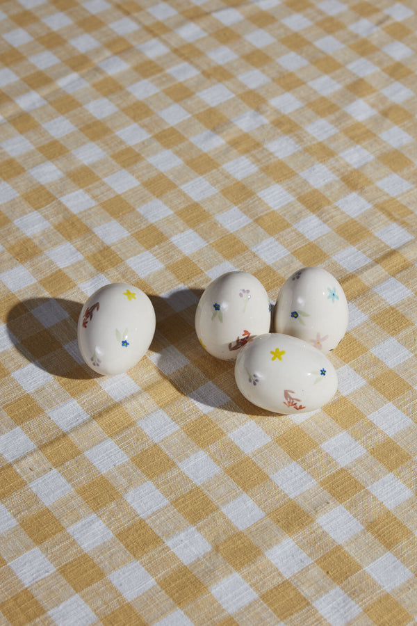 Ditsy Floral Egg, Set of 4, 1.75"x 2.5"