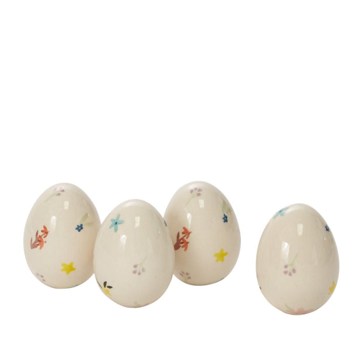Ditsy Floral Egg, Set of 4, 1.75"x 2.5"