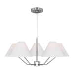 Burke Medium Chandelier, Brushed Steel