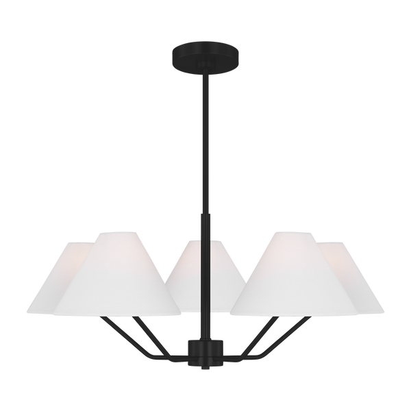 Burke Medium Chandelier, Midnight Black