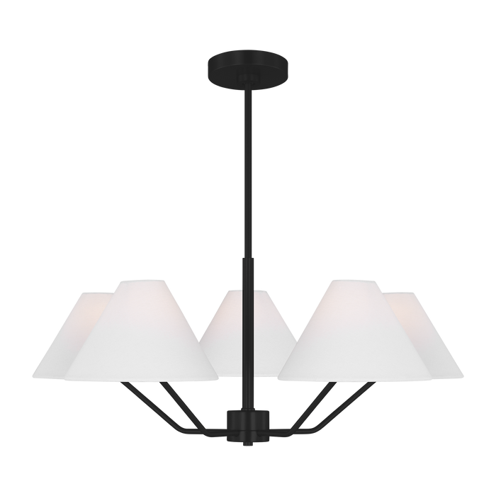 Burke Medium Chandelier, Midnight Black