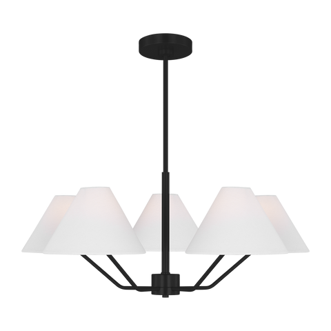 Burke Medium Chandelier, Midnight Black