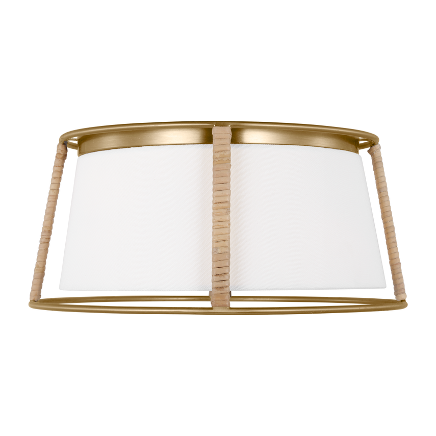 Cortes Medium Flush Mount, Satin Brass