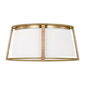 Cortes Medium Flush Mount, Satin Brass