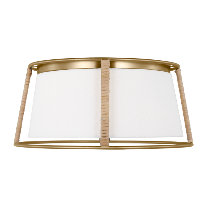Cortes Medium Flush Mount, Satin Brass