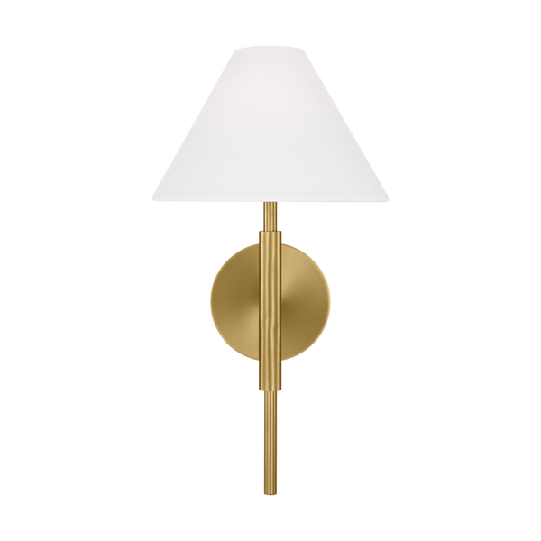 Porteau Medium Sconce, Satin Brass