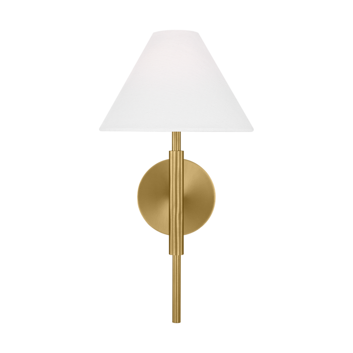 Porteau Medium Sconce, Satin Brass