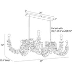 Kalama Linear Chandelier, 57"W x 35.5"D