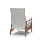 Aston Manual Recliner Chair, Sonata Grey Performance Fabric/Walnut