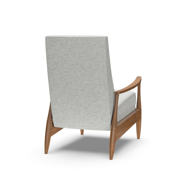 Aston Manual Recliner Chair, Sonata Grey Performance Fabric/Walnut