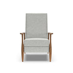 Aston Manual Recliner Chair, Sonata Grey Performance Fabric/Walnut