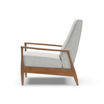Aston Manual Recliner Chair, Sonata Grey Performance Fabric/Walnut