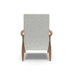 Aston Manual Recliner Chair, Sonata Grey Performance Fabric/Walnut