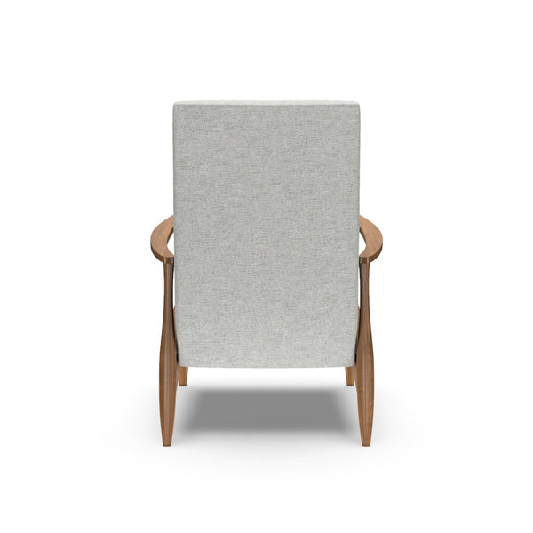 Aston Manual Recliner Chair, Sonata Grey Performance Fabric/Walnut