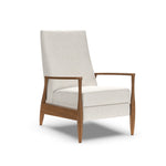 Aston Manual Recliner Chair, Artemis Snow Performance Fabric/Walnut