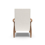 Aston Manual Recliner Chair, Artemis Snow Performance Fabric/Walnut