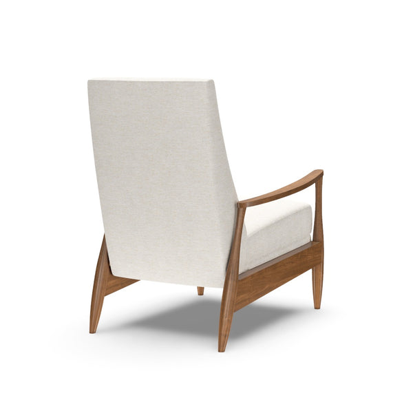 Aston Manual Recliner Chair, Artemis Snow Performance Fabric/Walnut