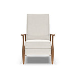 Aston Manual Recliner Chair, Artemis Snow Performance Fabric/Walnut