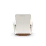 Lanier Leather Comfort Air Chair & Ottoman, Bison White/Walnut, 2 Sizes